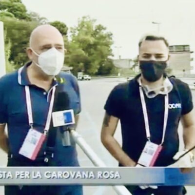 PFE Informa: la sanificazione del 103esimo Giro d’Italia, Marcello Abbate intervistato dal TGR Sicilia alla partenza di Monreale