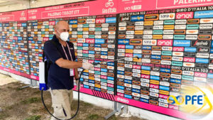 PFE & RCS Sport: a lavoro per la sanificazione del Giro d’Italia 2020